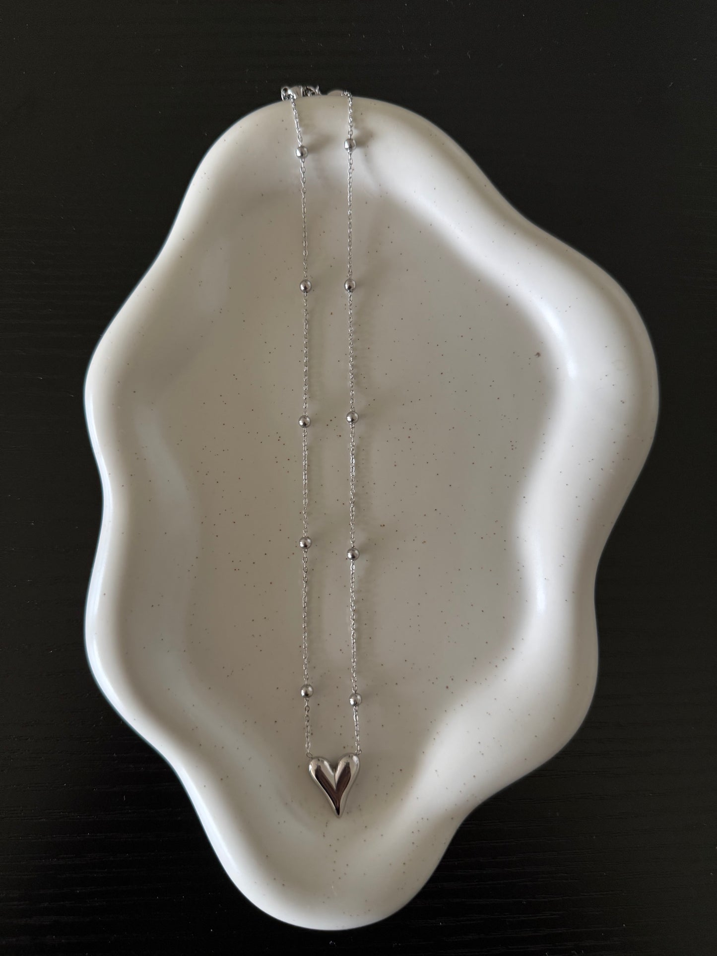 Heart necklace silver