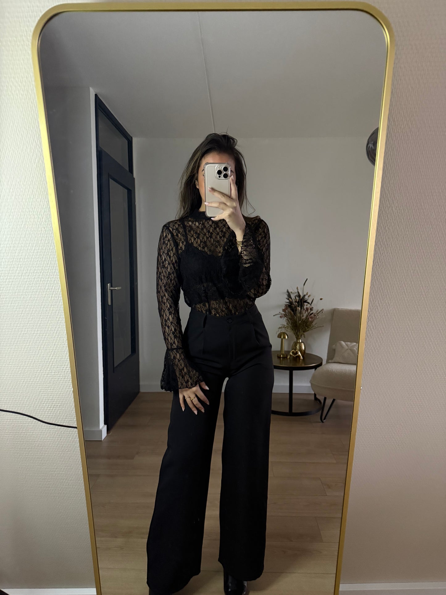 Lua lace top black