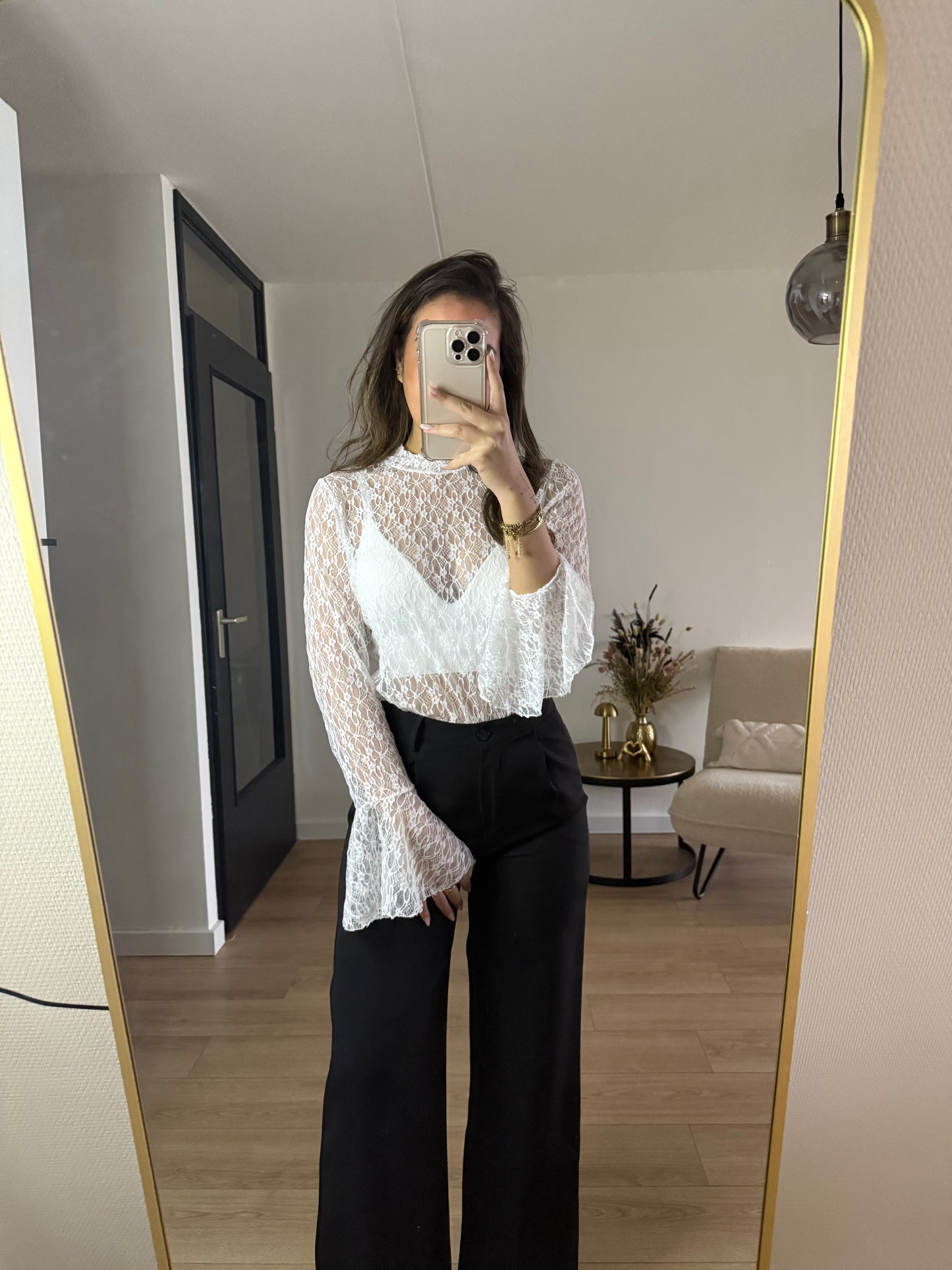 Lua lace top white