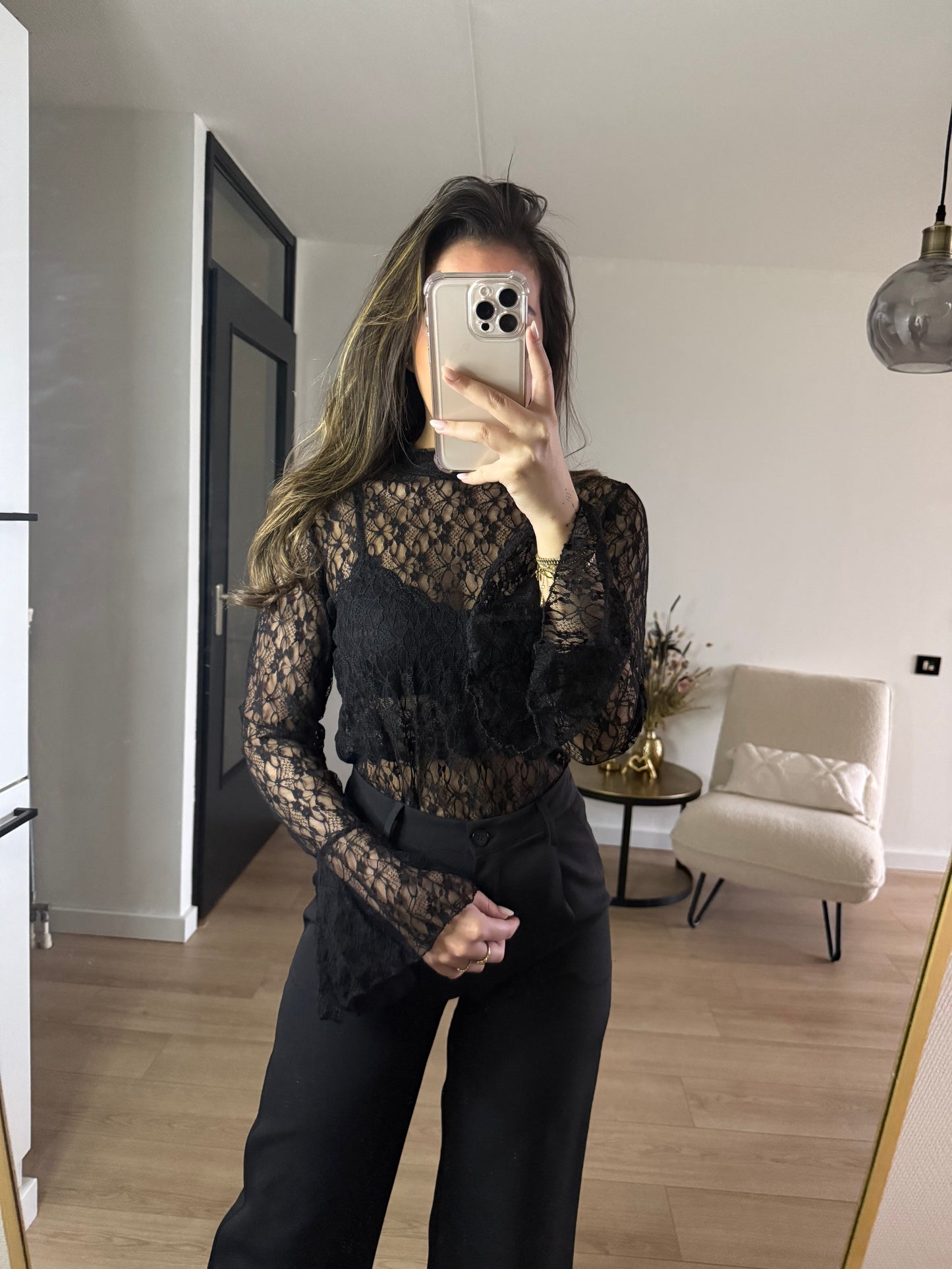 Lua lace top black