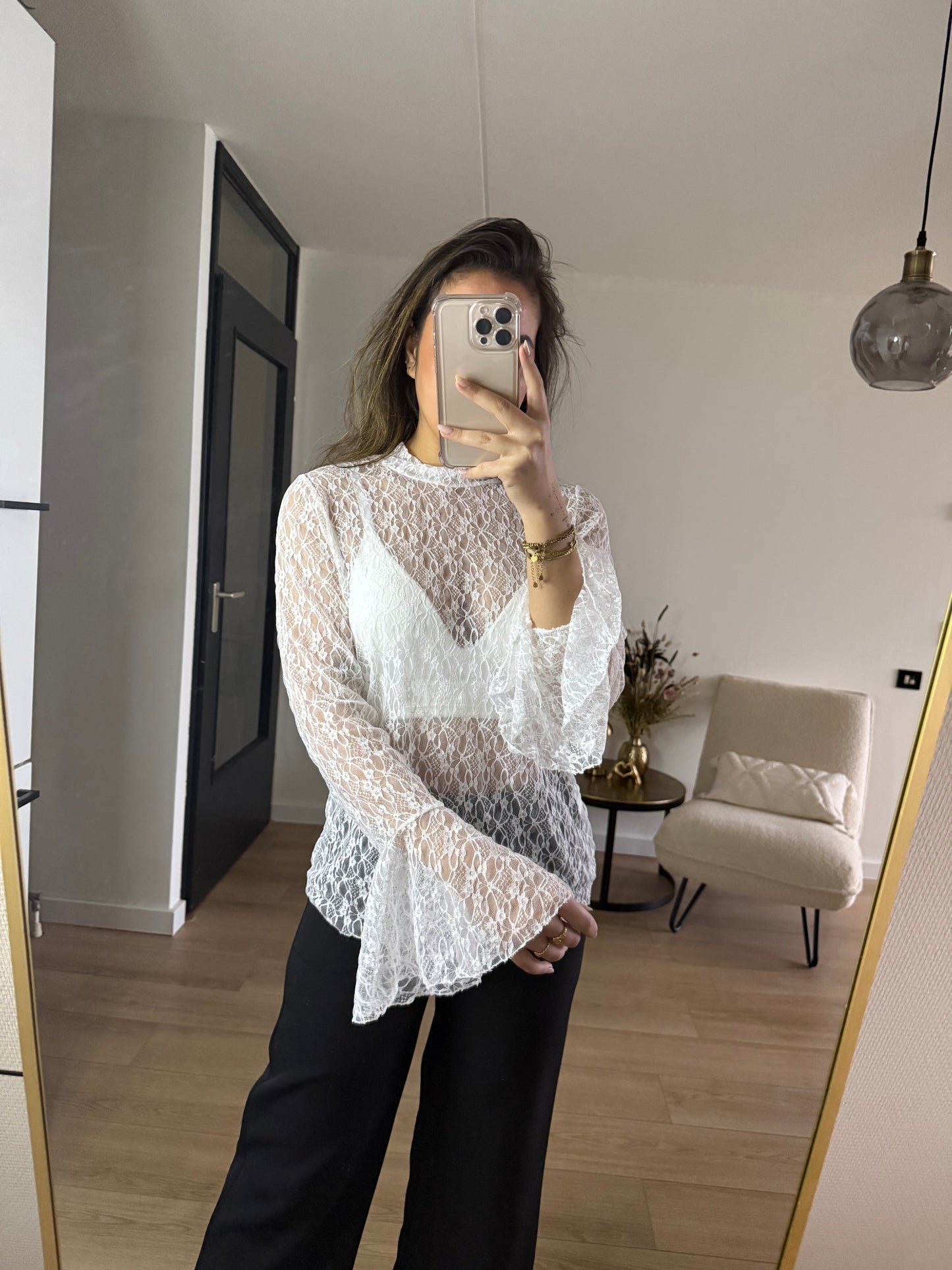 Lua lace top white