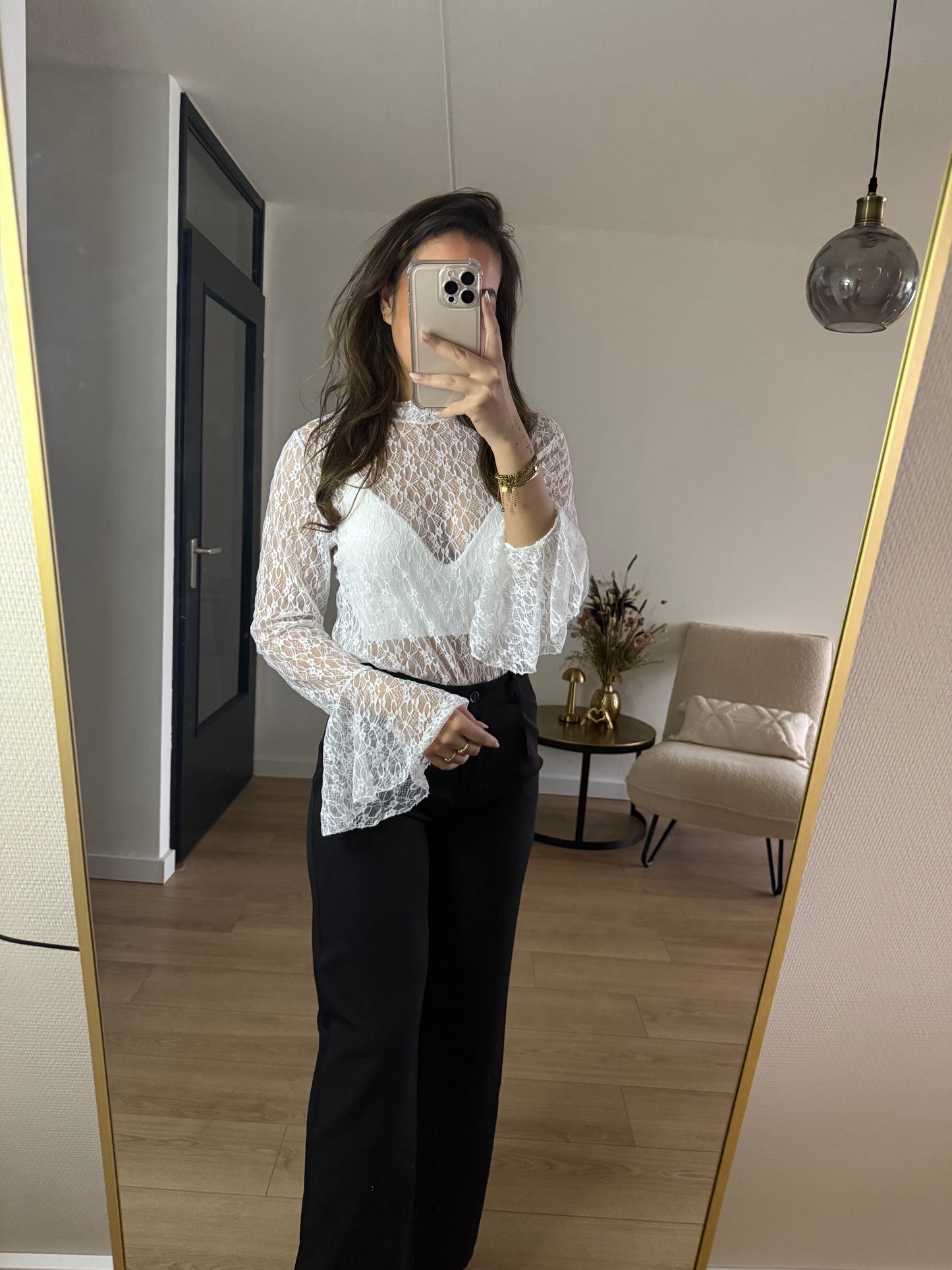 Lua lace top white