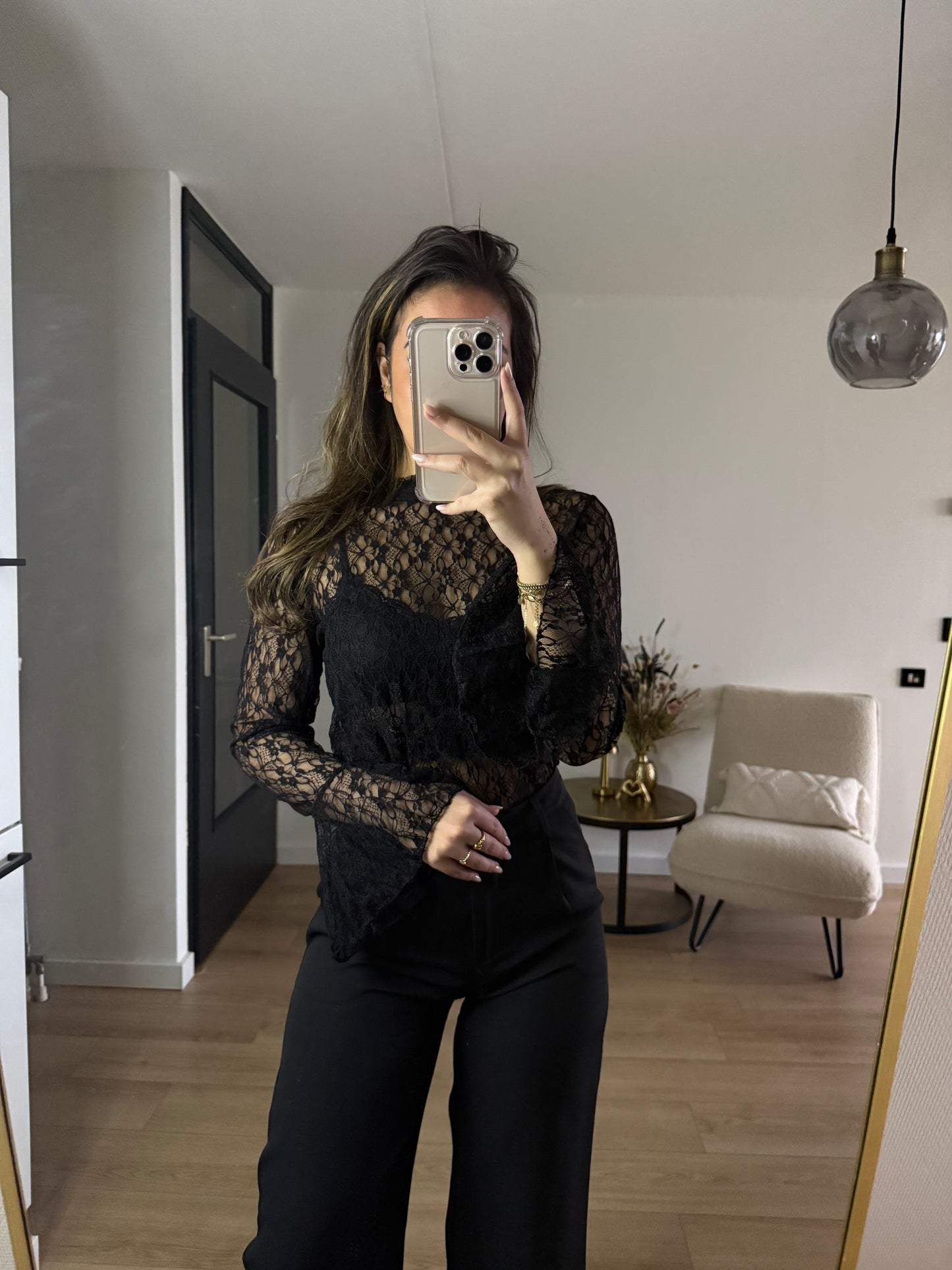 Lua lace top black