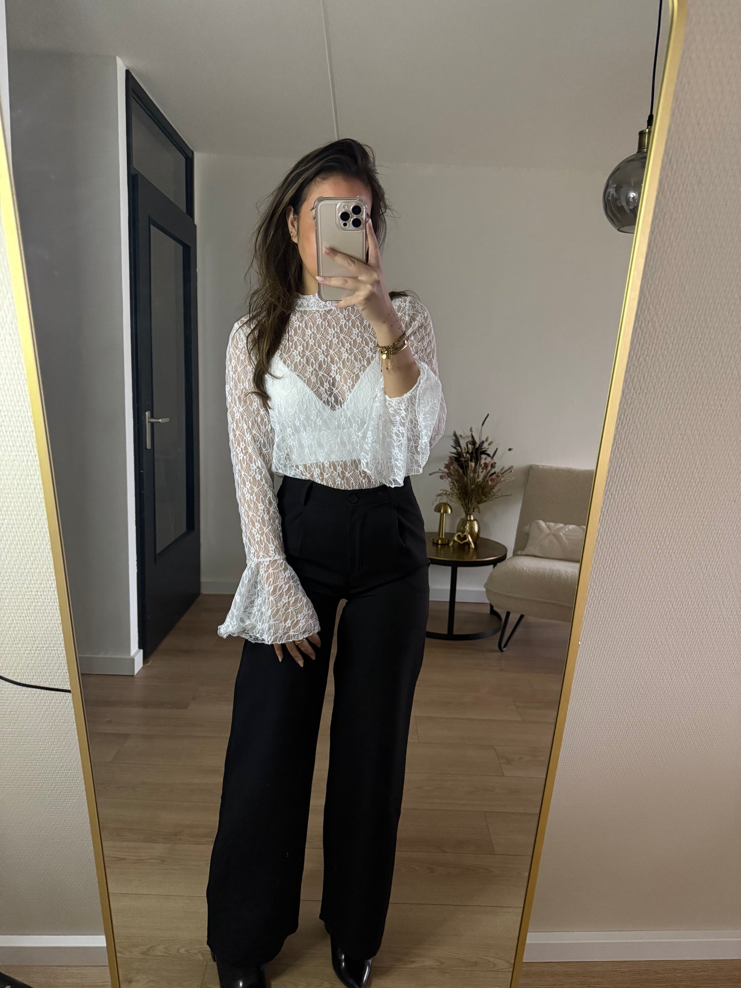 Lua lace top white