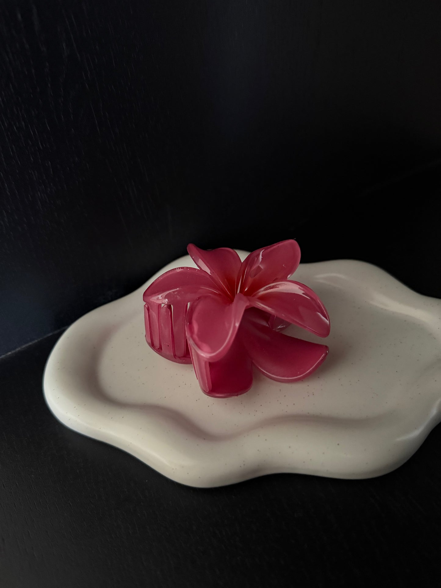 Flower haarklem pink