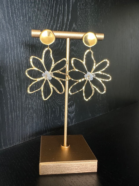 Big flower earrings