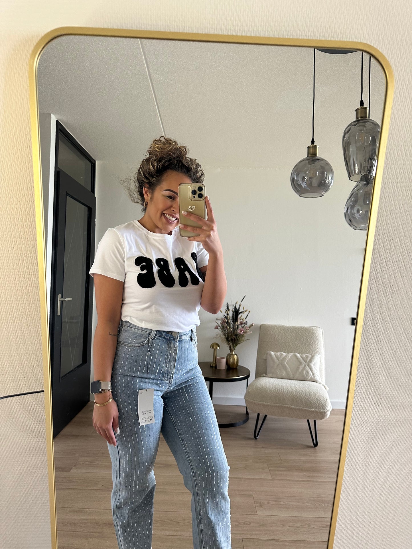 Sparkle jeans light blue