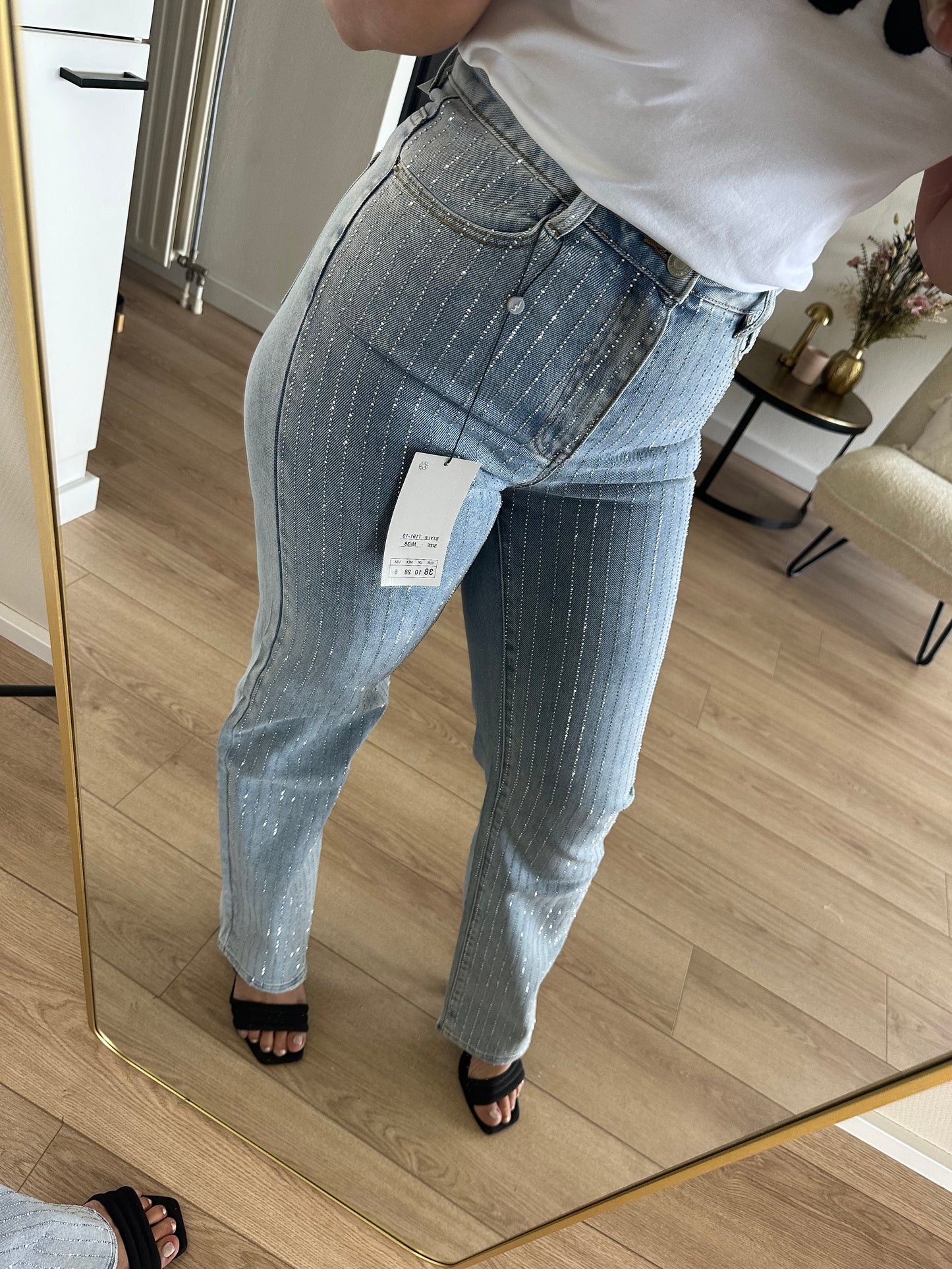 Sparkle jeans light blue