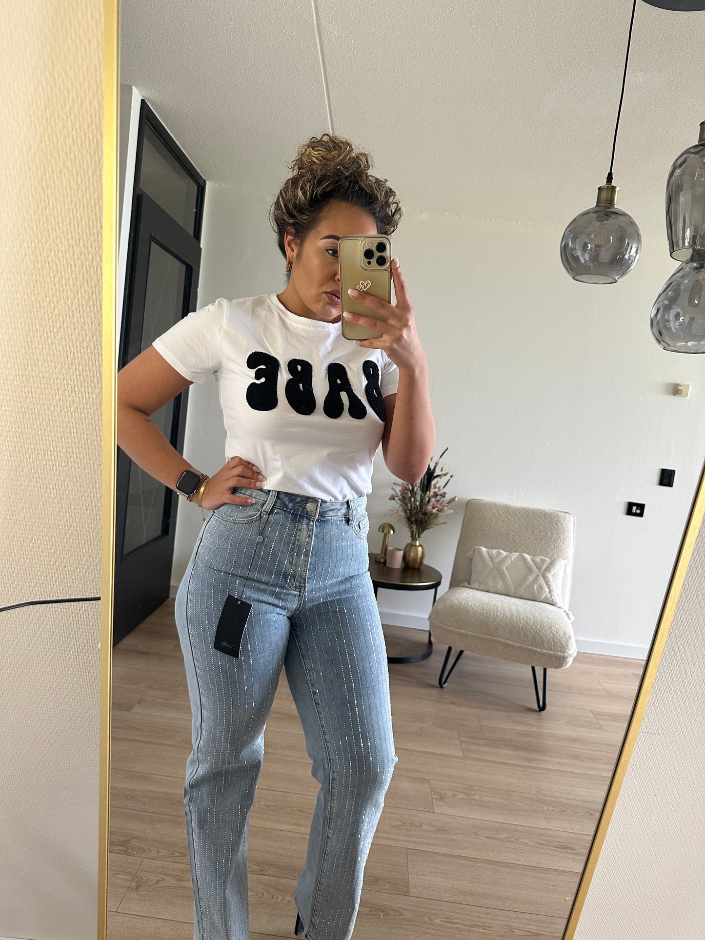 Sparkle jeans light blue