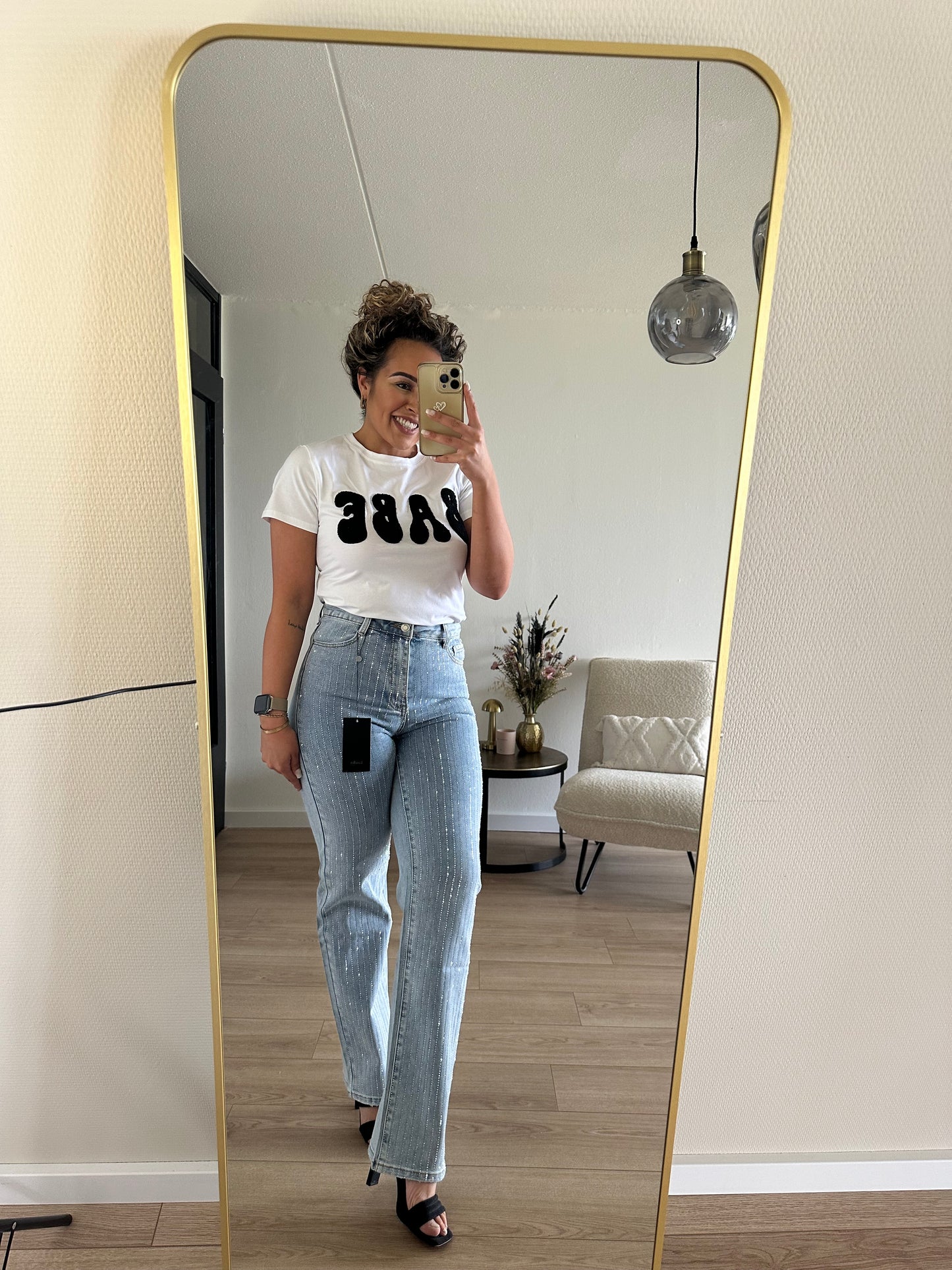 Sparkle jeans light blue