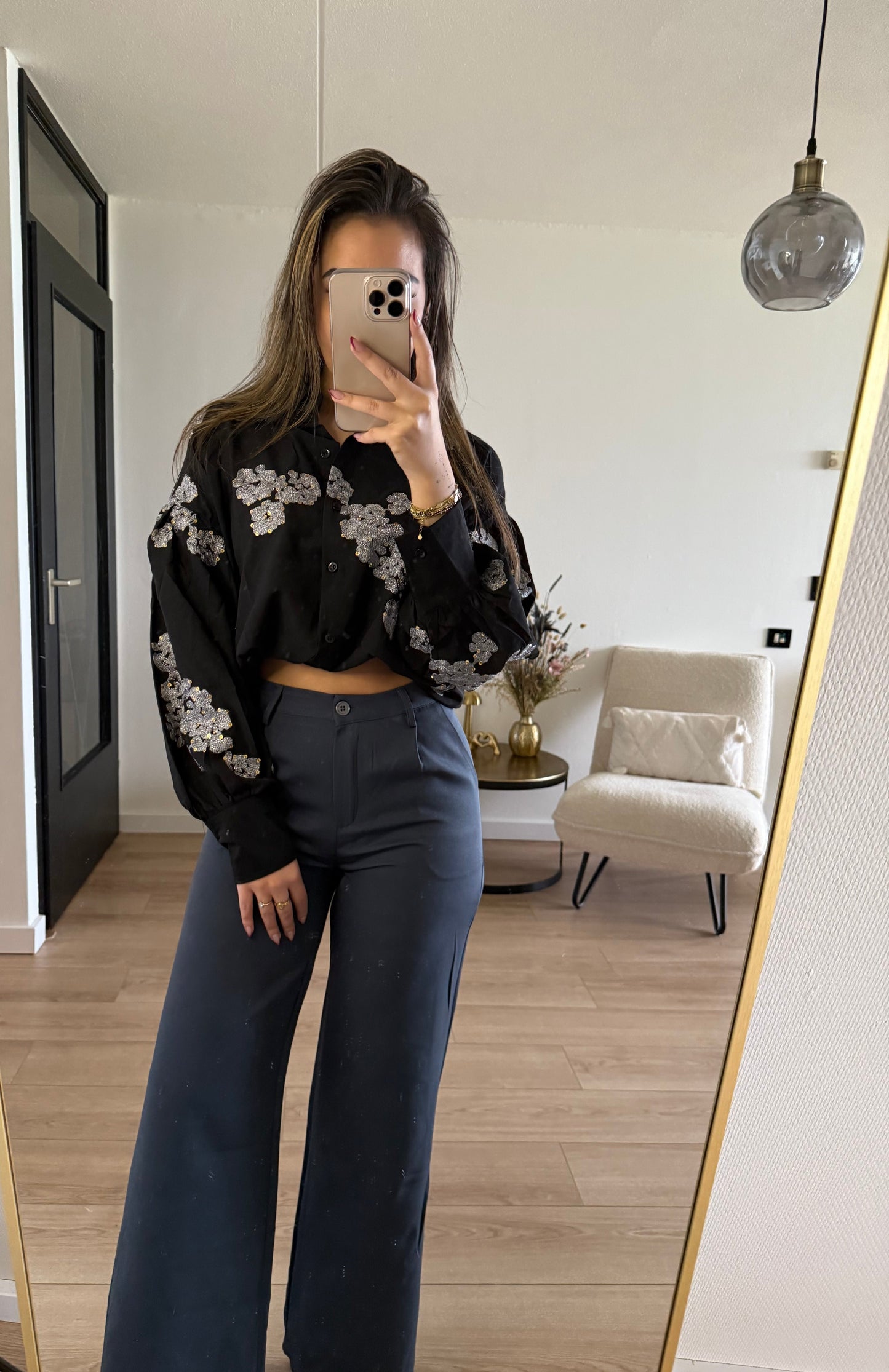 Isa blouse black/silver