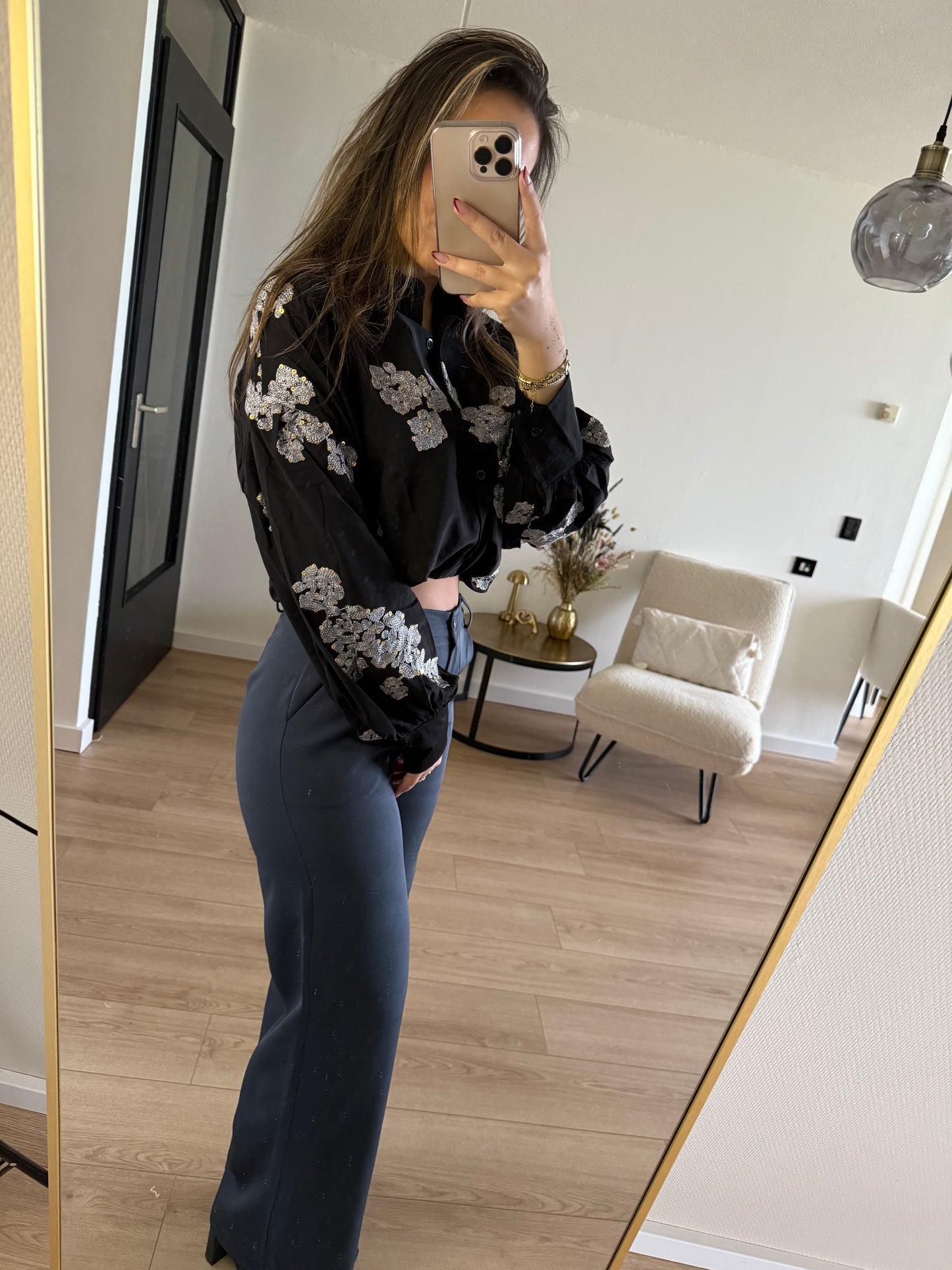 Isa blouse black/silver