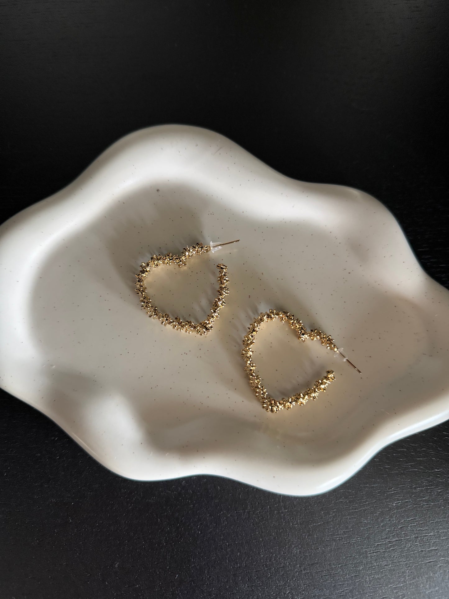 Statement heart earrings