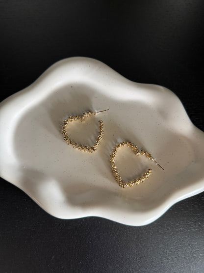Statement heart earrings