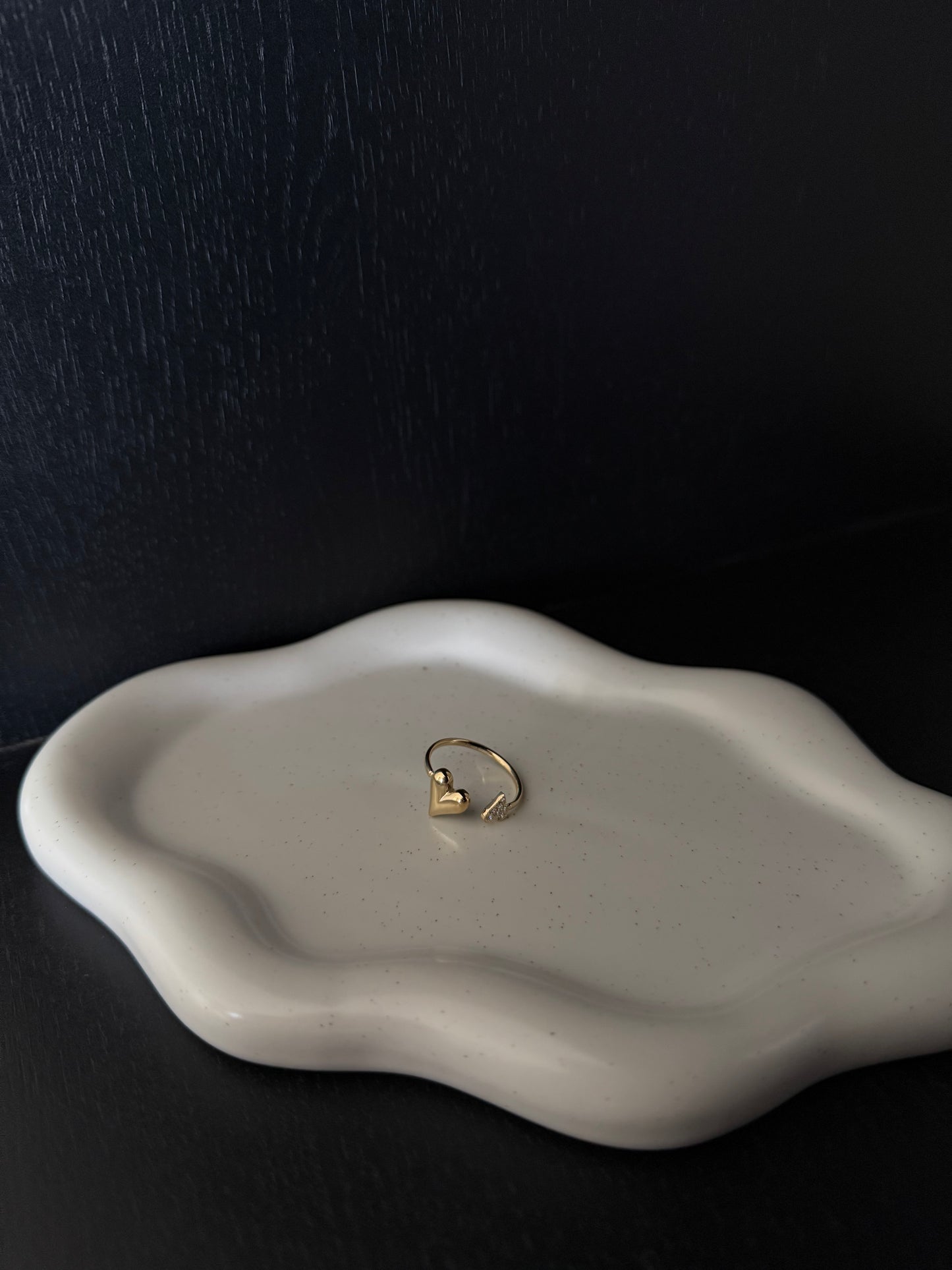 Double heart ring gold