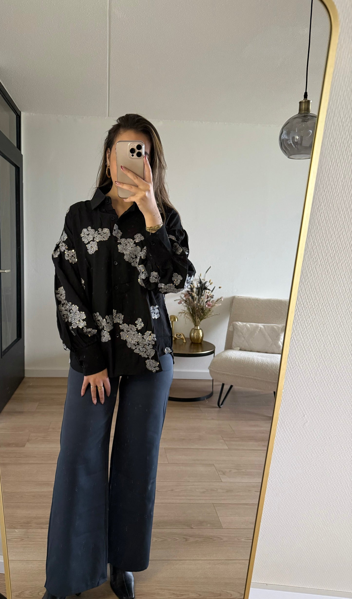 Isa blouse black/silver